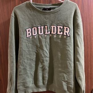 Green Boulder Colorado sweatshirt